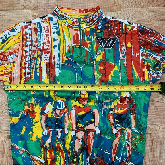 VTG Vittore Gianni Cycling Jersey Men’s Large Art/Painting 80s Biking Sportswear - Picture 4 of 10